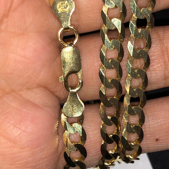 Cuban link pure Italian 925 stamp daily wear chain - Picture 3 of 5